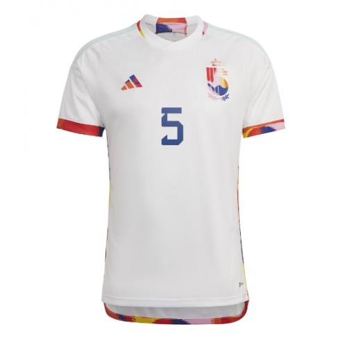 Maillot de foot Belgique Jan Vertonghen #5 Extérieur Monde 2022 Manches Courte